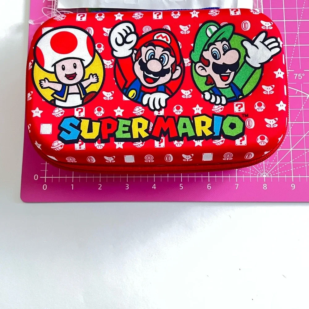 NEW Nintendo Super Mario Pencil Case & Pens & Stickers Set